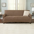 thumbnail image 2 of Linery & Co. Premium Stretch Printed Sofa Slipcover - Recliner Beige, 2 of 5