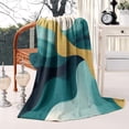 thumbnail image 2 of Teal Gold Marble Pattern Blanket,Comfortable Soft Flannel Throw Blanket,All Season,Warm Lightweight Blankets for Sofa Bed Couch Living Room Chair,50"x60", 2 of 4