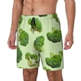 thumbnail image 2 of Uemuo Broccoli 3 Pattern Mens Swim Trunks Quick Dry Board Shorts with Mesh Lining, Stretch Beach Shorts Quick Dry No-Chafing Board Shorts-XX-Large, 2 of 9