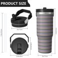 thumbnail image 4 of Modern 30oz Handheld Travel Tumbler with Handle – Double Wall Stainless Steel Insulated Cup, Flip Straw Lid, Leak-Proof & BPA-Free for Hot and Cold Drinks – Durable Coffee & Juice Mug White, 4 of 7