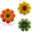 thumbnail image 3 of 3 Pcs Metal Flower Wall Decor 6.5 Inch Outdoor Flowers Wall Art Sculpture 3D Flower Hanging Decoration for Spring Outside Fence Garden Yard Home Patio Balcony, 3 of 6