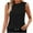 Black, variant on Fanxing Blue High Neck Tank Tops for Women L Loose Fit Sleeveless Top Summer Clothes Front Pleated Camis （Women's S-2XL)