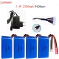 thumbnail image 1 of 2000mah/1400mah 9125 / 9115 battery for A949 A959 A969 A979 K929 1/18 Rc Car LiPo Battery for Wltoys car Parts heqiyong toy, 1 of 2