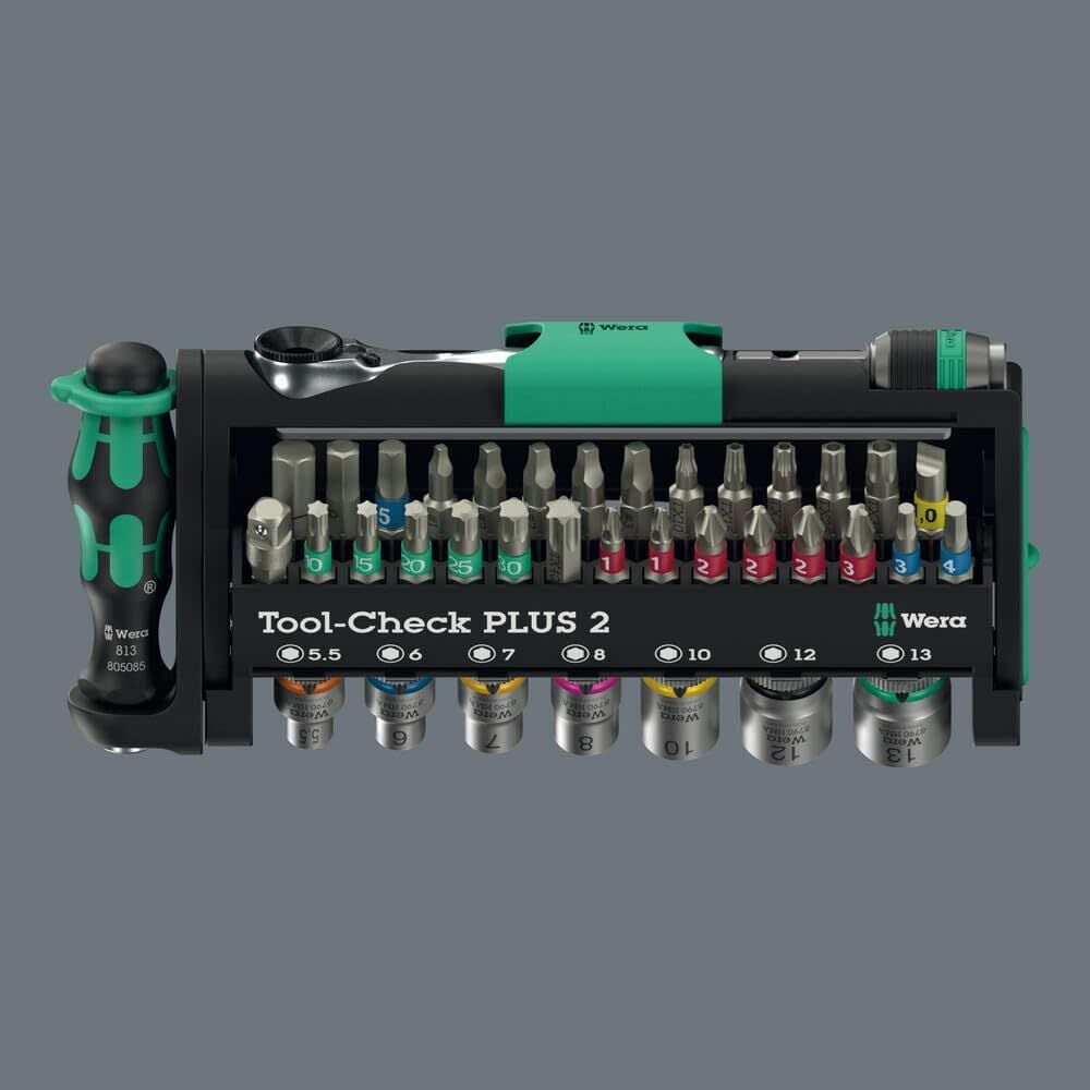 Wera Tools Chrome-Vanadium Tool-Check Plus 2 Set, 39 Pieces
