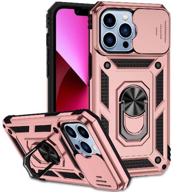 Estuche GANGXUN para iPhone 13 Pro, soporte giratorio 360°, estilo mecánico y magnético