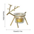 thumbnail image 3 of Iron Reindeer Tealight Candle Holder for Christmas Tabletop and Home Decor Centerpiece, 3 of 7