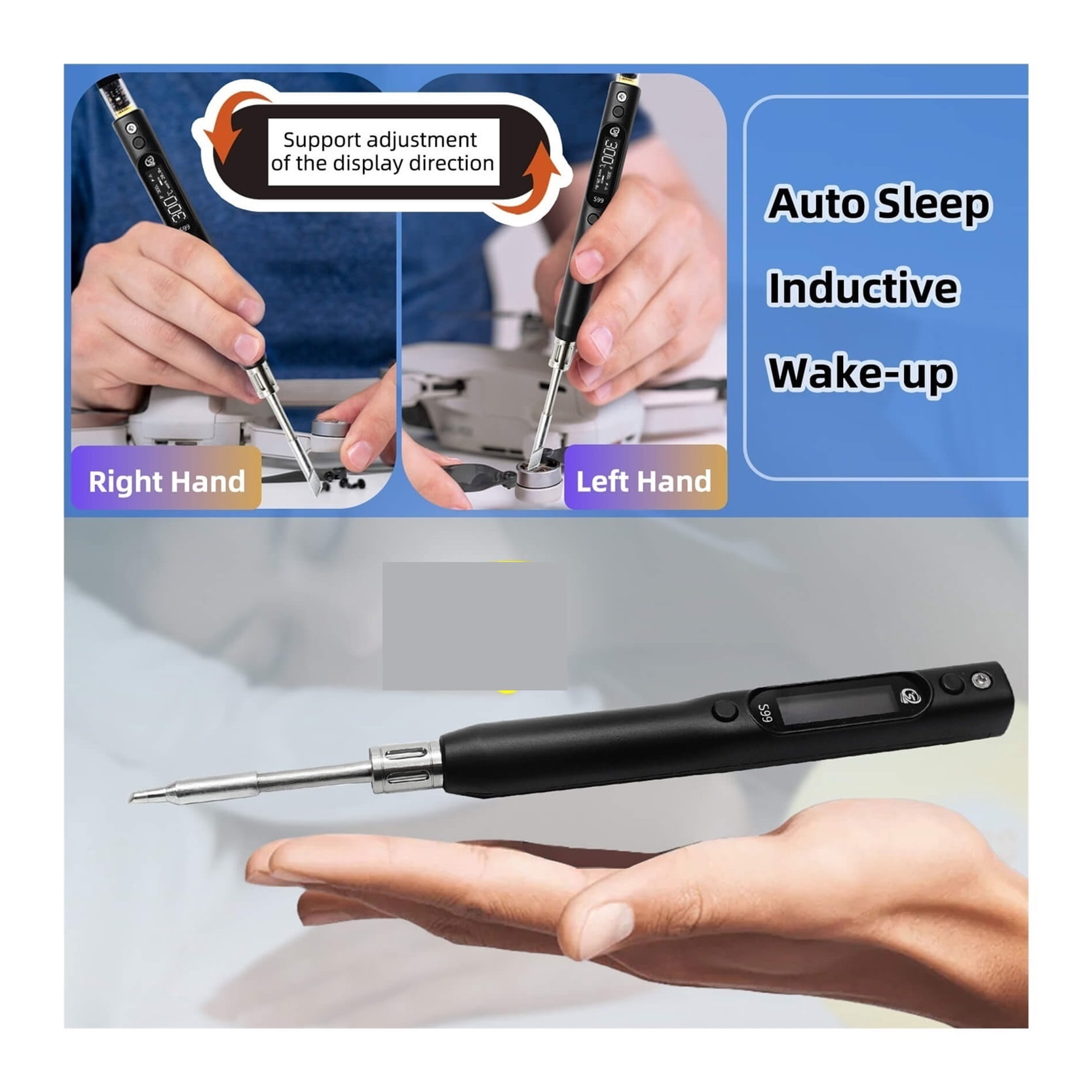 Soldering Iron Compatible With Tip Support Pd|qc|dc|pps Power Supply For Drone Rc Model Welding Repair Tool ,Internally Heated