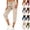 Beige, variant on CBASIHI Womens Cotton Linen Cargo Capris with Pockets- Quick Dry Drawstring Elastic Waist Athletic Casual Summer Lightweight Hiking Pants Beige Size S-3XL