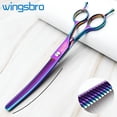 thumbnail image 6 of EXLEAF 7 Inches Curved Thinning Scissors, Dog Grooming Scissors for Home Use, Stainless Steel Pet Beauty Tools and Accessories, 6 of 7