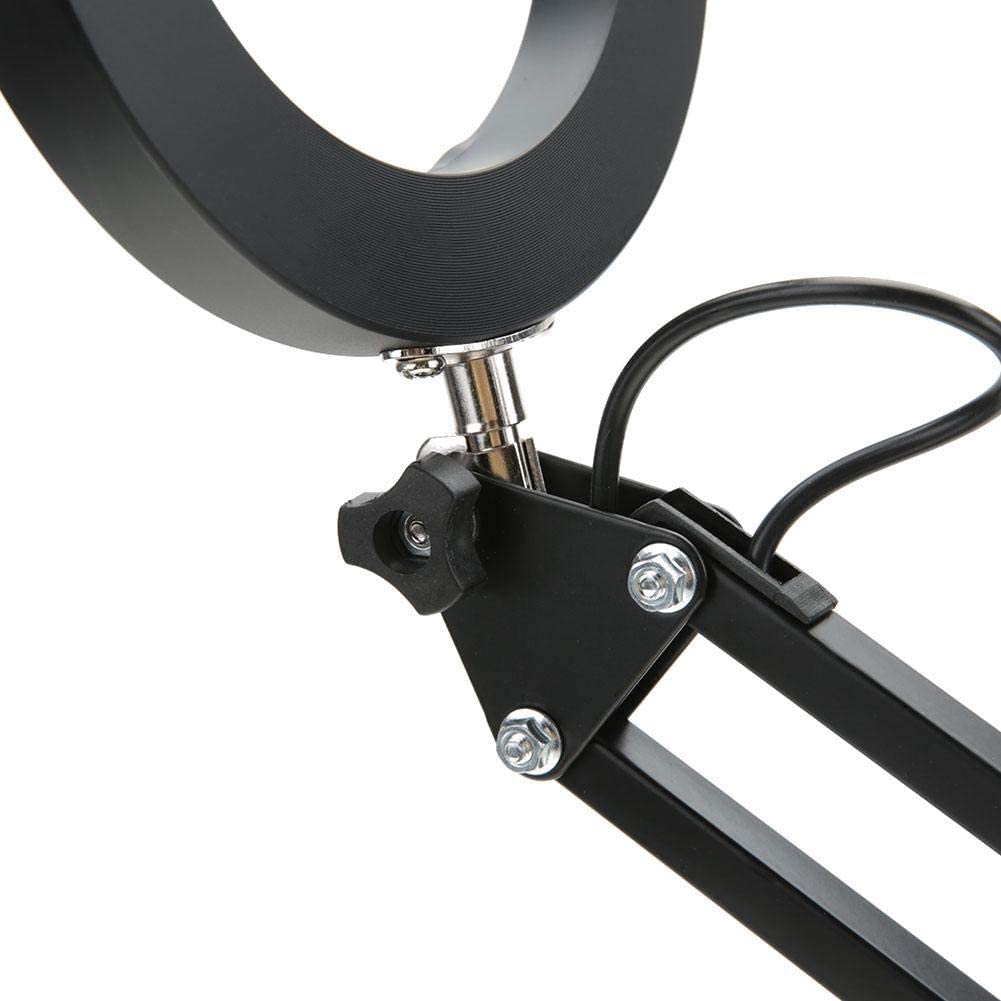 Mavis Laven Foldable Eyecare Table Lamp Flexible Swing Arm Clamp Mount Lamp USB Three Tone Desk Light Black - image 4 of 8