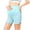 Green, variant on Zulora Pregnancy Maternity Shorts High Waist Over Belly Ribbed Striped Casual Pocket Summer Shorts For Pregnant Women