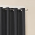 thumbnail image 3 of Mainstays Faux Silk 84" Drapery Grommet Window Curtains Panel, Black, 3 of 7