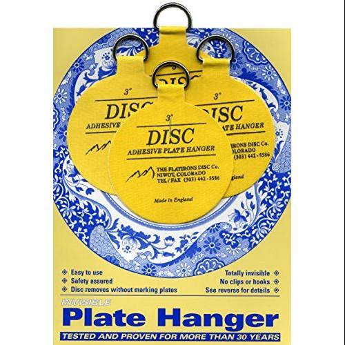 flatirons disc adhesive medium plate hanger set (43 inch hangers