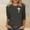 Gray, variant on Christian Easter Good Friday Shirt Women 3/4 Sleeve Tops Dressy Casual Faith Jesus Cross Print Graphic Tunic T Shirts