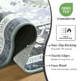thumbnail image 6 of Balacho Floral Mosaic Boho Patchwork Quilted Faux Wool Area Rug, 4' x 6', Gray, 6 of 8