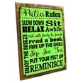 thumbnail image 1 of Framed Patio Rules 9"x12" Metal Sign, Wall Decor for Porch, Patio, or Deck, Hand-Crafted from reclaimed materials, 1 of 3
