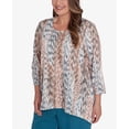 thumbnail image 6 of Alfred Dunner Womens Plus-Size  Vertical Animal Print Top With Necklace, 6 of 6