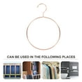 thumbnail image 2 of Viveous Scarf Ring Hanger Belt Rack Round Stainless Steel Non- Tie Rack Hanging Hook Closet Accessory Organizer Holders Rose, 2 of 10