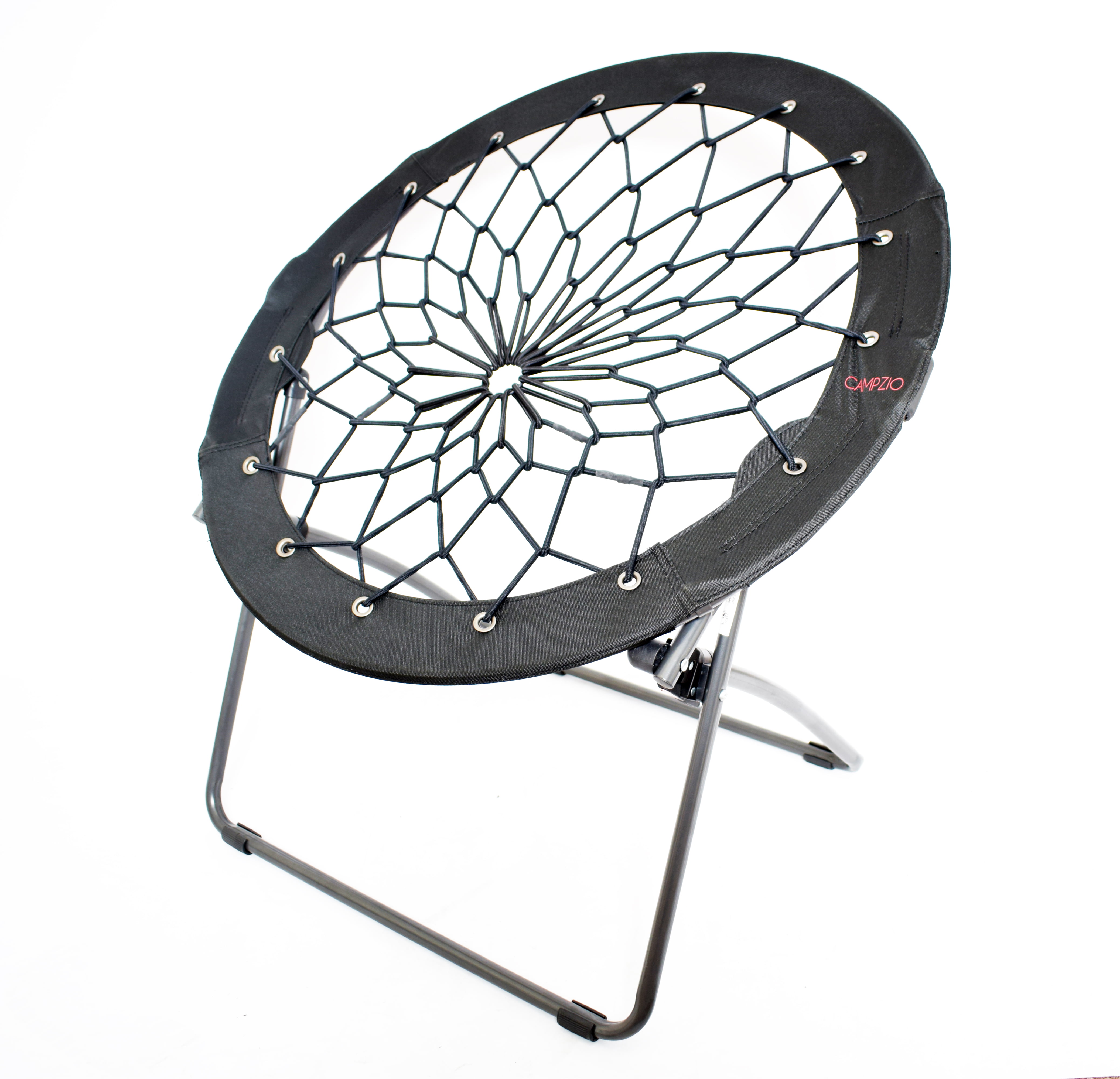 CAMPZIO Round Folding Bungee Chair Black CP0001 Walmart
