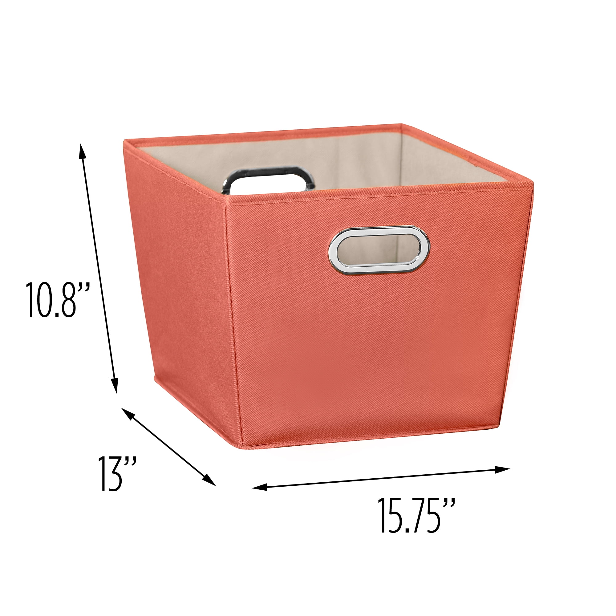 HoneyCanDo Medium Storage Bin, Orange