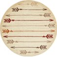 thumbnail image 3 of Unique Loom Autumn Collection Area Rug - Arrow (7' 10" Round Beige/Brown), 3 of 10