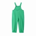thumbnail image 2 of Coerni Girls' Vintage Jumpsuit Teens Baggy Wide Leg Jeans Overall Shorts with Pockets Kids Solid Retro Washed Strap Jumpsuits Pants, 2 of 7