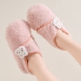 thumbnail image 6 of Fesfesfes Winter Children Plush Non Slip Warm Home Slippers for Boys Girls Cozy Fleece Lined Indoor Outdoor Baby Toddler Kids Soft Flexible Lightweight Casual Walking Shoes(Pink#2,4-6 Years), 6 of 9