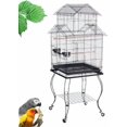 thumbnail image 2 of Toit de Pagode 20 Pouces Perroquet Calopsitte Perruches Perruches Maison Cage avec Support Roulant Amovible, 2 of 4