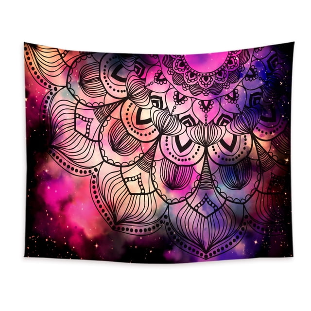 Tapiz de pared Fantasy Mandala en microtela 150x130 cm