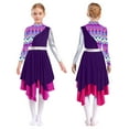 thumbnail image 5 of Zaldita Kids Girls Liturgical Praise Dance Dress Camouflage Print Long Sleeve Worship Lyrical Church Robe Dancewear Purple 10, 5 of 6