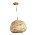 thumbnail image 4 of Lámpara Colgante Tejida de Bambú de Estilo Rústico, Lámpara de de Techo, Pantalla para Cocina, Bar, Comedor, Decoración de Apartamento Yuyangstore Colgante de luz, 4 of 8