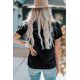 thumbnail image 4 of ABPHQTO Camiseta negra con cuello redondo y estampado gráfico de WILD WEST Cowboys para mujer, 4 of 5