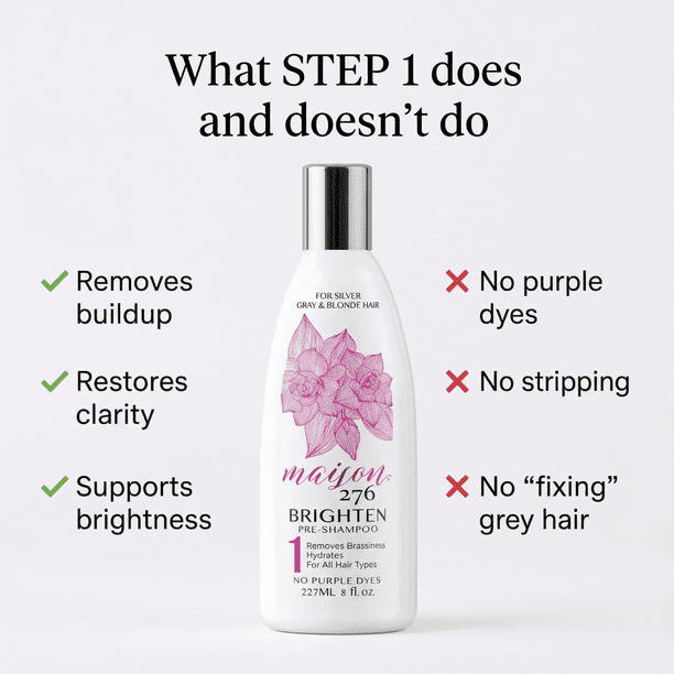 Maison 276, Pre-Shampoo for Grey & Silver Hair, 8 oz, No Purple