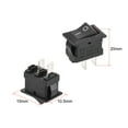 thumbnail image 2 of Mini Boat Rocker Switch Black Toggle Switch for Boat Car Marine 2pins ON/OFF AC 250V/3A 125V/6A, 5pcs, 2 of 4