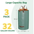 thumbnail image 2 of Reusable Yard Waste Bag, Heavy Duty, Upright Lawn Bags with Reinforced Handles for Garden Leaves and Waste Collection, Lightweight and Portable, 2 of 4