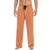 zbxnLI Men's Pajama Pants Wide Leg Sleep Pants Elastic Waist Drawstring Pj Bottoms Lounge Pants with Pockets