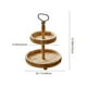thumbnail image 3 of Bandeja de Madera de 2 Niveles con Asa para Servir Cupcakes, Postres, Aperitivos y Frutas, Ideal para Encimeras de Cocina o Fiestas, 33 X 46 Cm., 3 of 6
