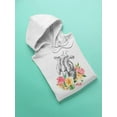 thumbnail image 3 of Floral Anatomical Heart Hoodie Women -Image by Shutterstock, Female Medium, 3 of 4