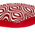 thumbnail image 3 of 20" x 7" x 20" Transitional Red and White Pillow Cover With Poly Insert, 3 of 5