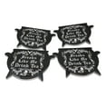 thumbnail image 6 of Set Of 4 Wicca Occult Freaks Bat Skull With Rose Cauldron Ceramic Cork Coasters, 6 of 10
