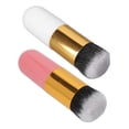 thumbnail image 4 of Brocha de maquillaje para base facial, fibra artificial, suave, agradable para la piel, gordita, oro rosa, oro blanco, 4 of 8