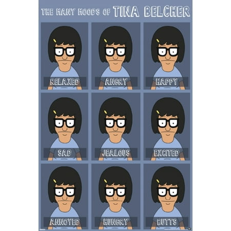 Bobs Burgers - Moods of Tina Poster Poster Print (Best Meat For Burgers Bobby Flay)