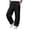 Black, variant on Girls Wide Leg Barrel Pants Lightweight Fall Casual Elastic High Waisted Harem Pants Trendy Pull On Baggy Back to School Uniform Trousers with Pockets