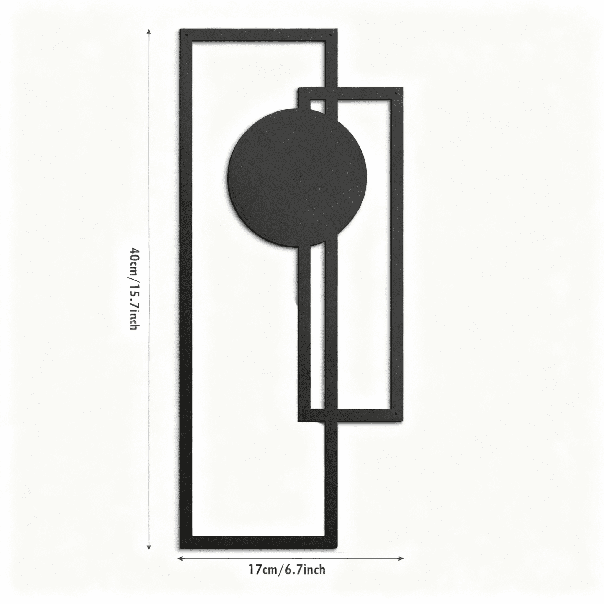 2-Piece Abstract Iron Wall Art Set Minimalist Black Gothic Decor for Living Room Bedroom Office