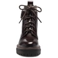 thumbnail image 3 of Louise et Cie Saliha Chunky Brown Leather Lug Sole Moto Chic Lace-Up Booties (FUDGE/GRANOL, 5.5), 3 of 6