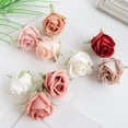 thumbnail image 4 of 10 piezas de flores artificiales de seda con forma de rosa para el hogar, boda, arco, suministros de manualidades, decoración, bricolaje, corona de Navidad, accesorio para álbum de recortes, 4 of 5
