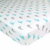 American Baby Company 15  x 33  Fitted Bassinet Sheet, Printed 100% Natural Cotton Jersey Knit, Aqua Whale, Soft Breathable, for Boys and Girls