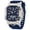 Blue White, variant on 2026 New Square Digital Watches for Men Waterproof Unique Rectangle Watch Stopwatch Countdown Alarm Analog Silicone Strap