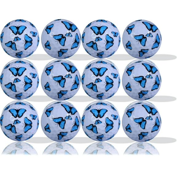 GBM Golf Blue Butterfly Golf Balls 12 Pack