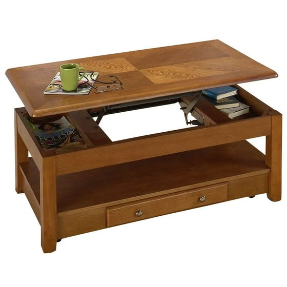 Jofran 480 Series Wood Lift Top Cocktail Coffee Table In Oak Walmart Jofran 480 Series Wood Lift Top Cocktail Coffee Table In Oak Walmart